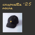 Casquette brodée style Dad Cap - Jaune sur noir