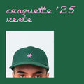 Casquette brodée de style « Dad Cap » - Rose sur vert