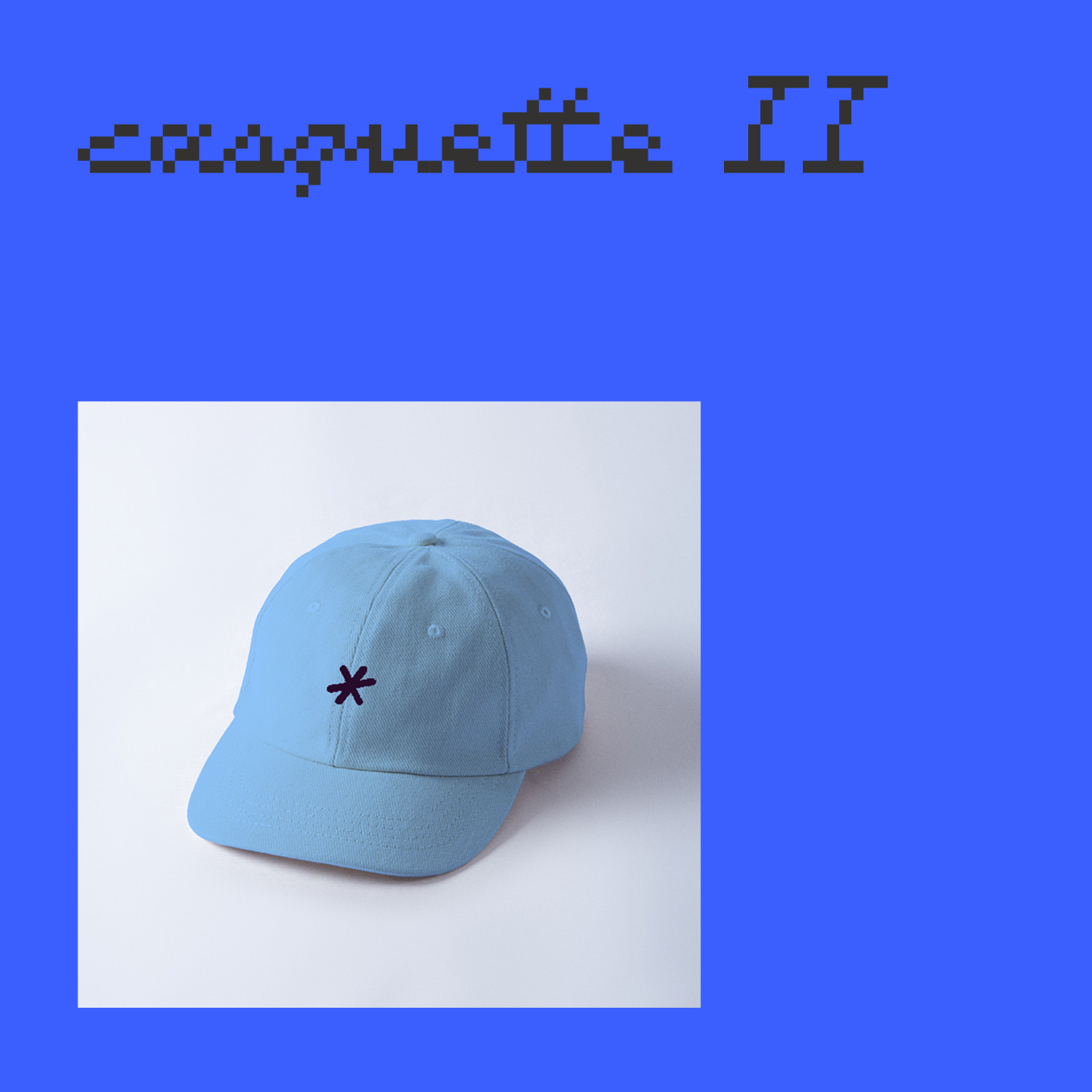 Casquette brodée style « Dad hat » - Noir sur jeans